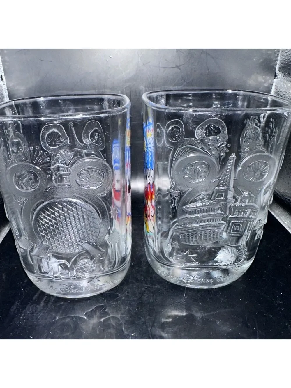 Excellent Vintage Walt Disney McDonald’s 2000 Celebration Drinking Glasses Set 4